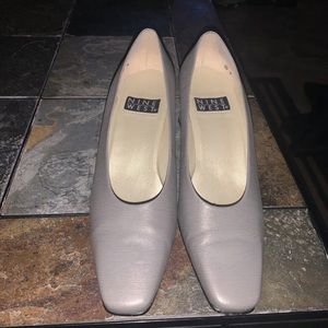 Nine West Davina Taupe Leather Womens 9 Made In Brazil Pumps